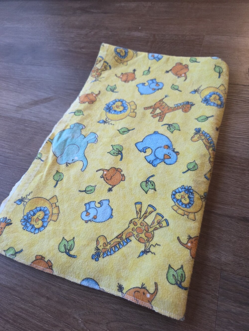 Rachel Carter Tiny Safari Baby Recieving Blanket Flannel Fabric Piece